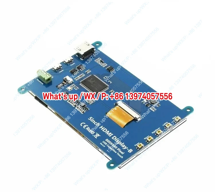 800x480 3B 4B 용량성 터치 스크린 HD LCD 디스플레이 USB 드라이버 5인치