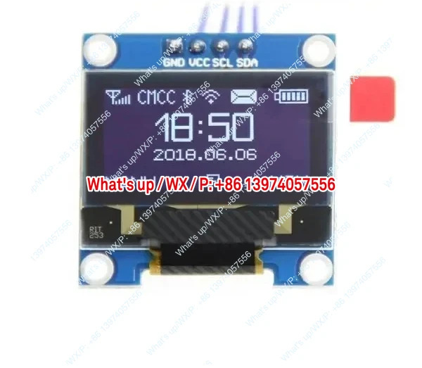 마이크로 OLED 디스플레이 모듈 아두이노0.96인치 12864 4핀 홀 I2C IIC 시리얼 SSD1306 컨트롤 모노크롬 128x64 096GW