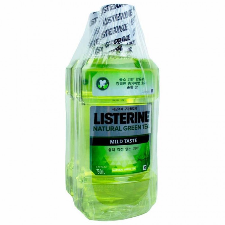 리스테린 액 내추럴 그린티 마일드 750ml 2개입(700372) - 상품 이미지