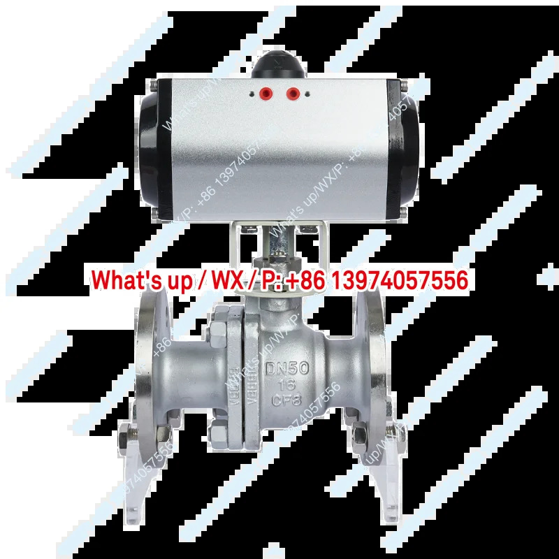 공압식 304 스테인리스 스틸 플랜지 볼 밸브 Q641F-16P 주강 절단 고온 dn2540506580100125