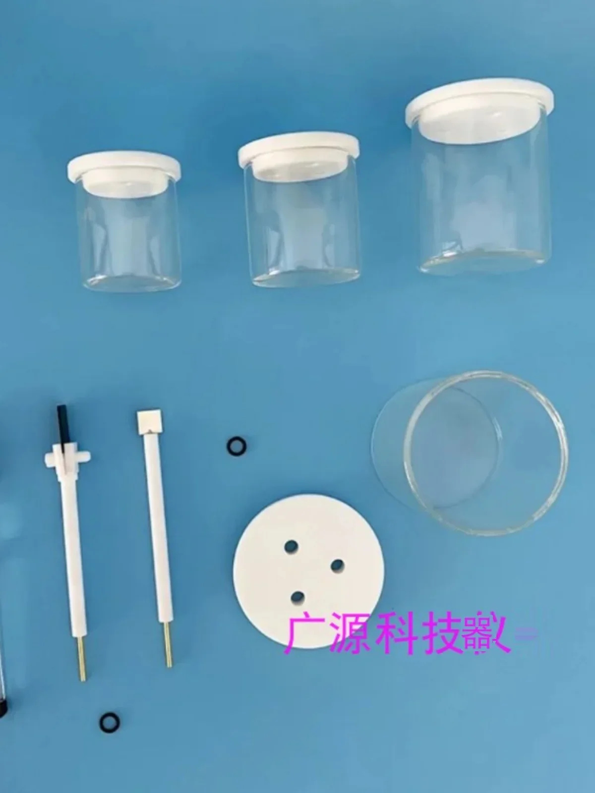 3 전극 전기 화학 리퍼 장치 전해질 셀 반응 유리 병 용기