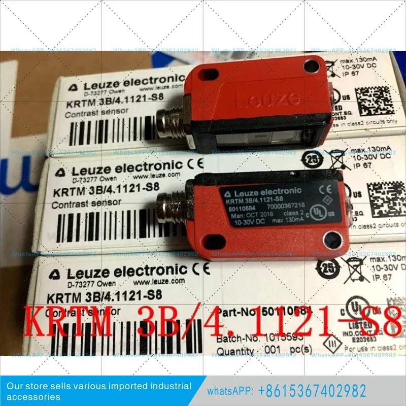 독일 LAUZE LEUZE 컬러 마크 센서 KRTM 3B/4.1121-S8 PNP 출력 50110584