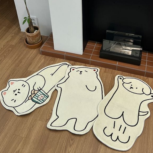 귀여운 동물 발 매트 디자인 발 매트 인테리어 현관 욕실 - 상품 이미지