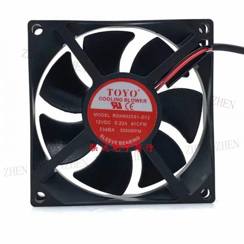 Y RDH8025S1-D12 8025 12V 0.23A 8cm 2선식 냉각팬기능
