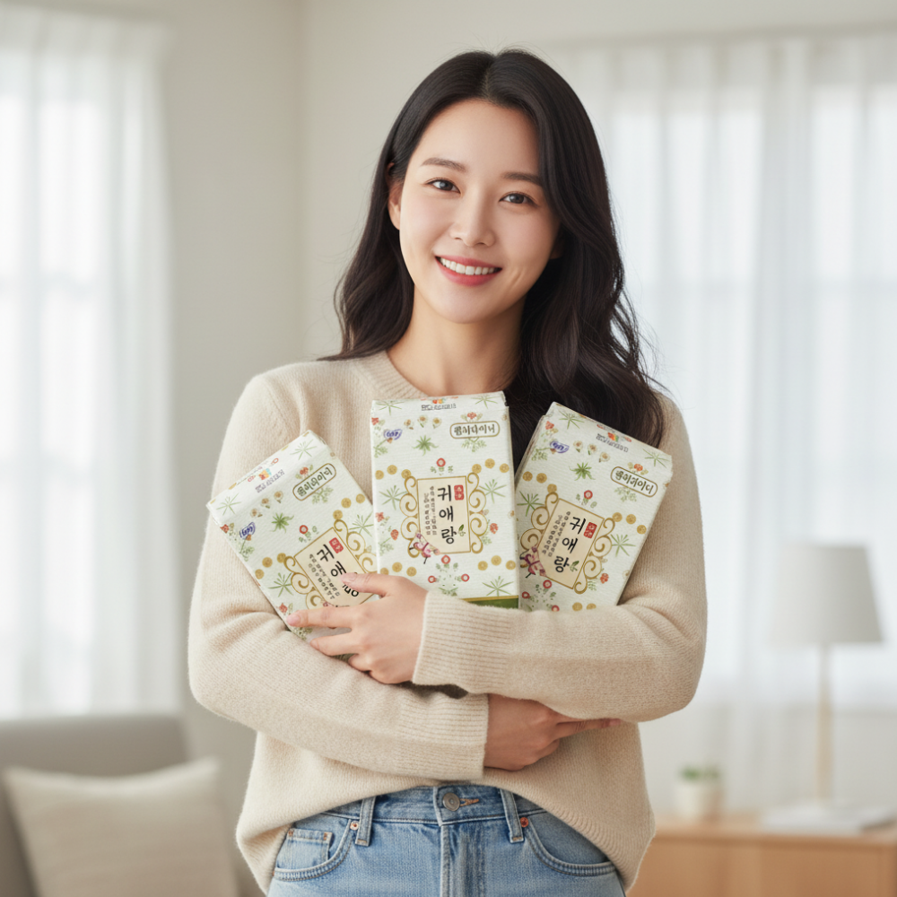 귀애랑 팬티라이너 롱 38개입 5개 - 상세 이미지 3
