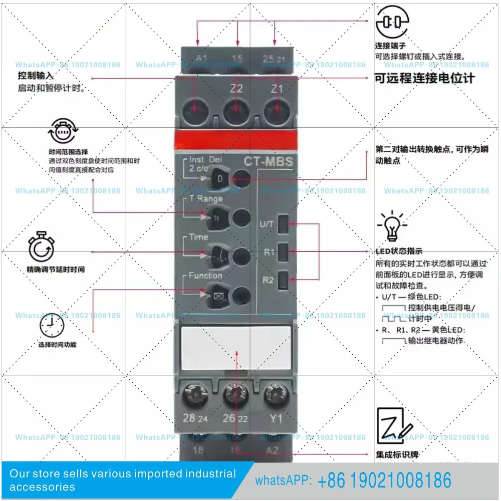 타임 릴레이 CT-MBS. 22S SDS AHS MVS ERS. 21S 전원 끄기 지연 스위치