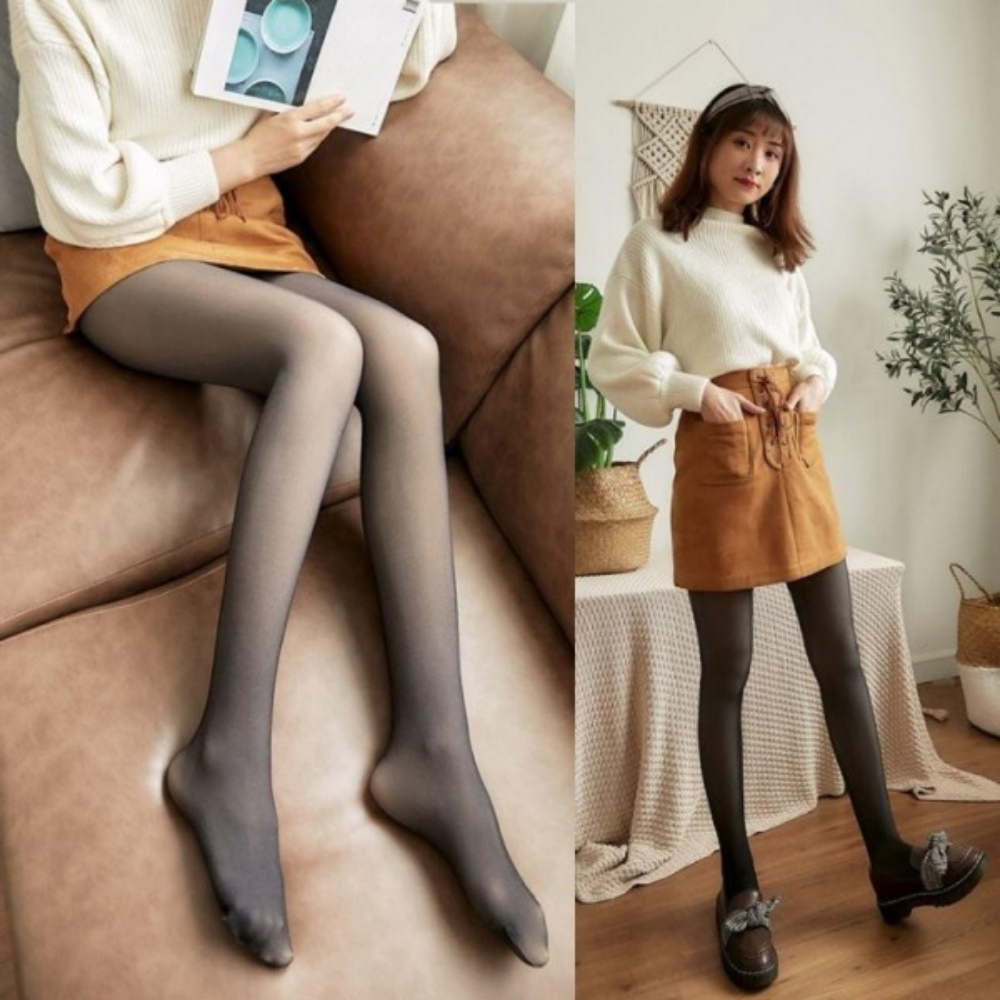팬티스타킹 레깅스 타이즈 착시 디자인 기모 안감 융털 망사 - 상품 이미지
