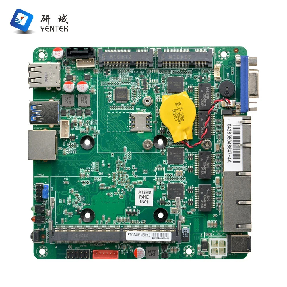 Pfsense 서버 마더보드 프로세서 J4125 DDR4 8G VGA 4 RJ45 LAN 미니 나노 ITX 방화벽