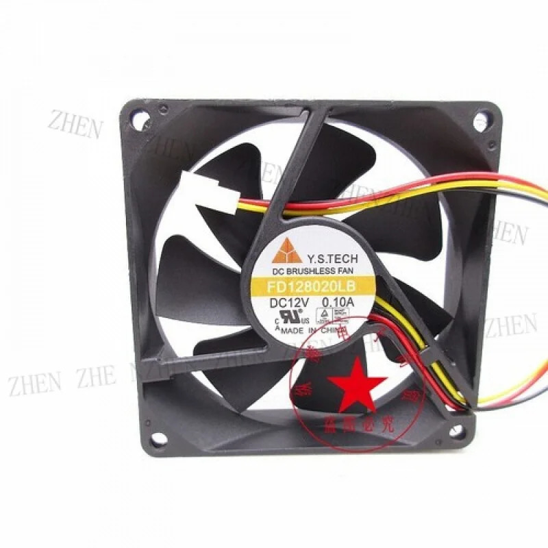 Y FD128020LB 8CM 12V 0.10A초저소음 냉각팬