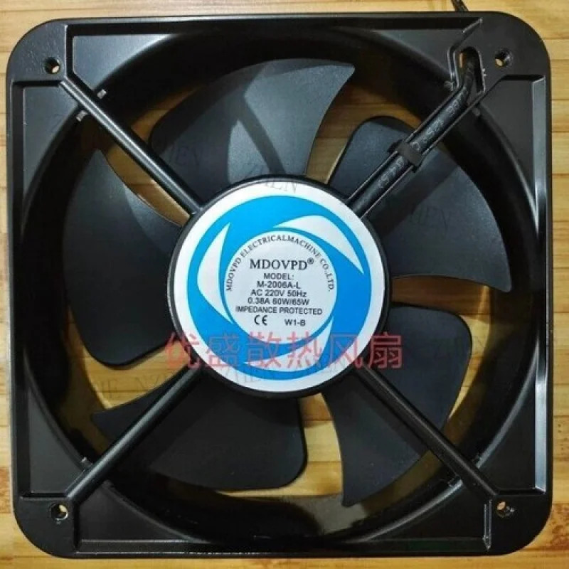 Y MDOVPD 팬 M-20060A-L AC220V 0.38A 20060 20cm 2선 알루미늄프레임 팬용