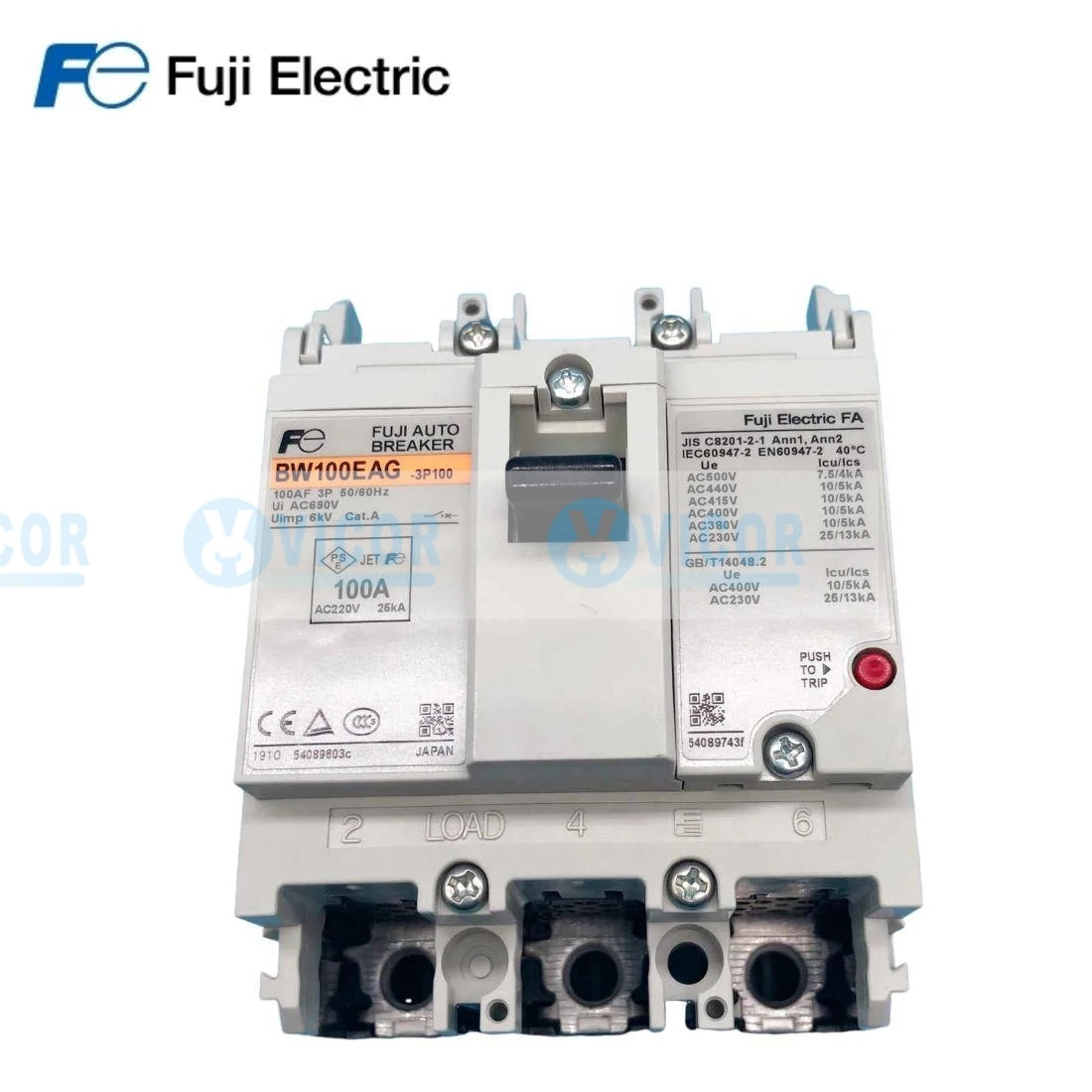 BW50EAG/BW50AAG-3P32A/3P40A/3P50A/3P20A BW63EAG-3P63A BW100EAG-3P75A/3P100A/3P63A BW125JAGC-3P75A/3