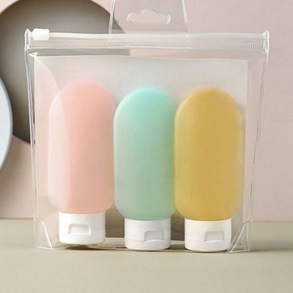 휴대용 여행용 화장품 용기 다회용 여행용 리필 용기 실리콘 소분 - 상품 이미지