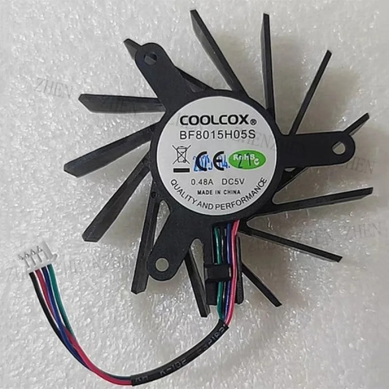 Y BF8015H05S 냉각팬 DC5V 0.48A 간격 39mm 직경. 6CM 4핀