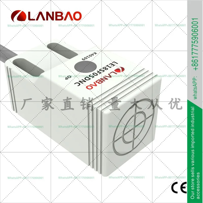 Lanbao LE18SN08DNO 사각 유도 센서 8mm 삼선 비매립형 NPN 상시 개방형 스위치