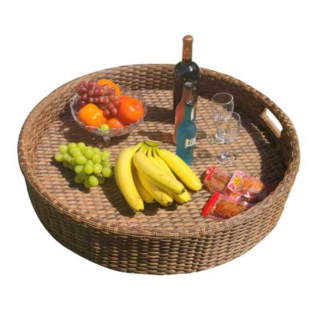 수영장 라탄 쟁반 뜨는 물에 용 조식 쟁반 맥주 테이블 - 상품 이미지