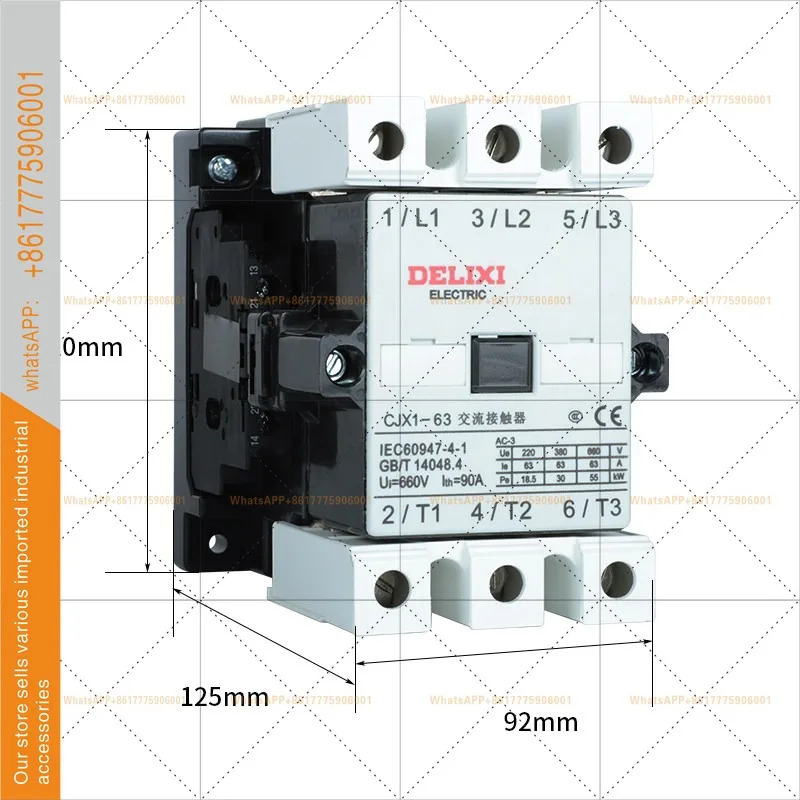 델릭시 AC 접촉기 CJX1-63/22 3TF47 코일 380v 220v 110v 36v