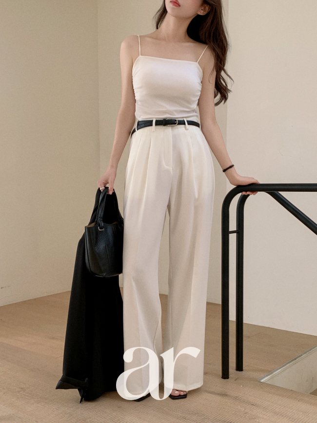 투핀턱 비조 세미 와이드 슬랙스 ps5794 상품 이미지