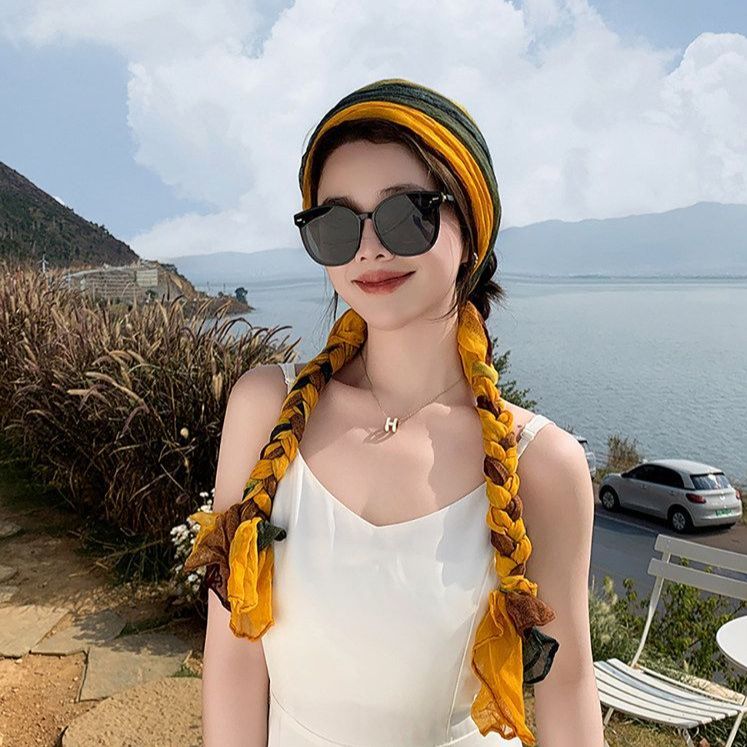 여행용 두건 여성 헤어 캠핑 야외 촬영 패션 반다나 스카프 - 상품 이미지