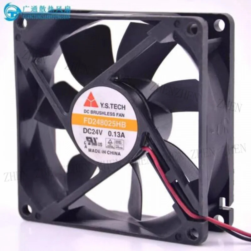 Y.S.RECH FD248025HB 8025 DC24V 0.13A 8CM 2선 볼 냉각팬Y
