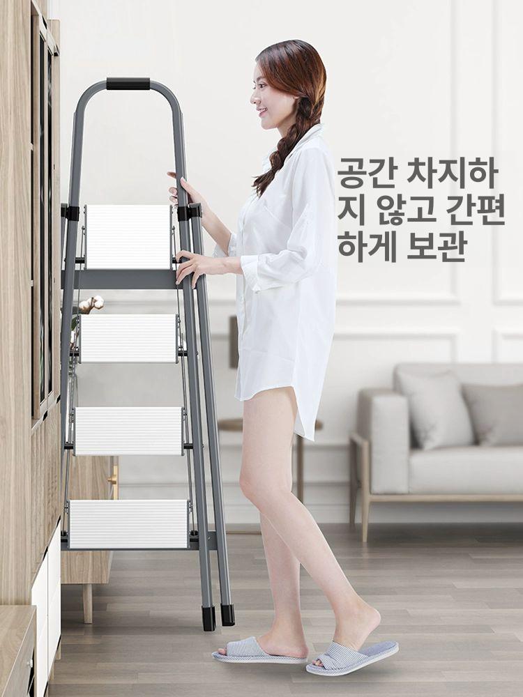 티타늄 접이식사다리 실내 작업용 5단 초 발판 폴딩 사각머리 상품 다락방 다용도 - 상세 이미지 4