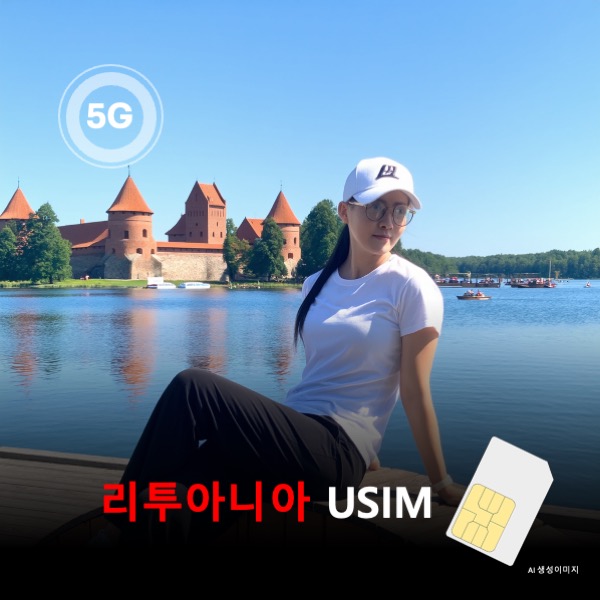 [유심칩] 리투아니아 유심 USIM 데이터 전용 매일 무제한 이심통 - 상품 이미지
