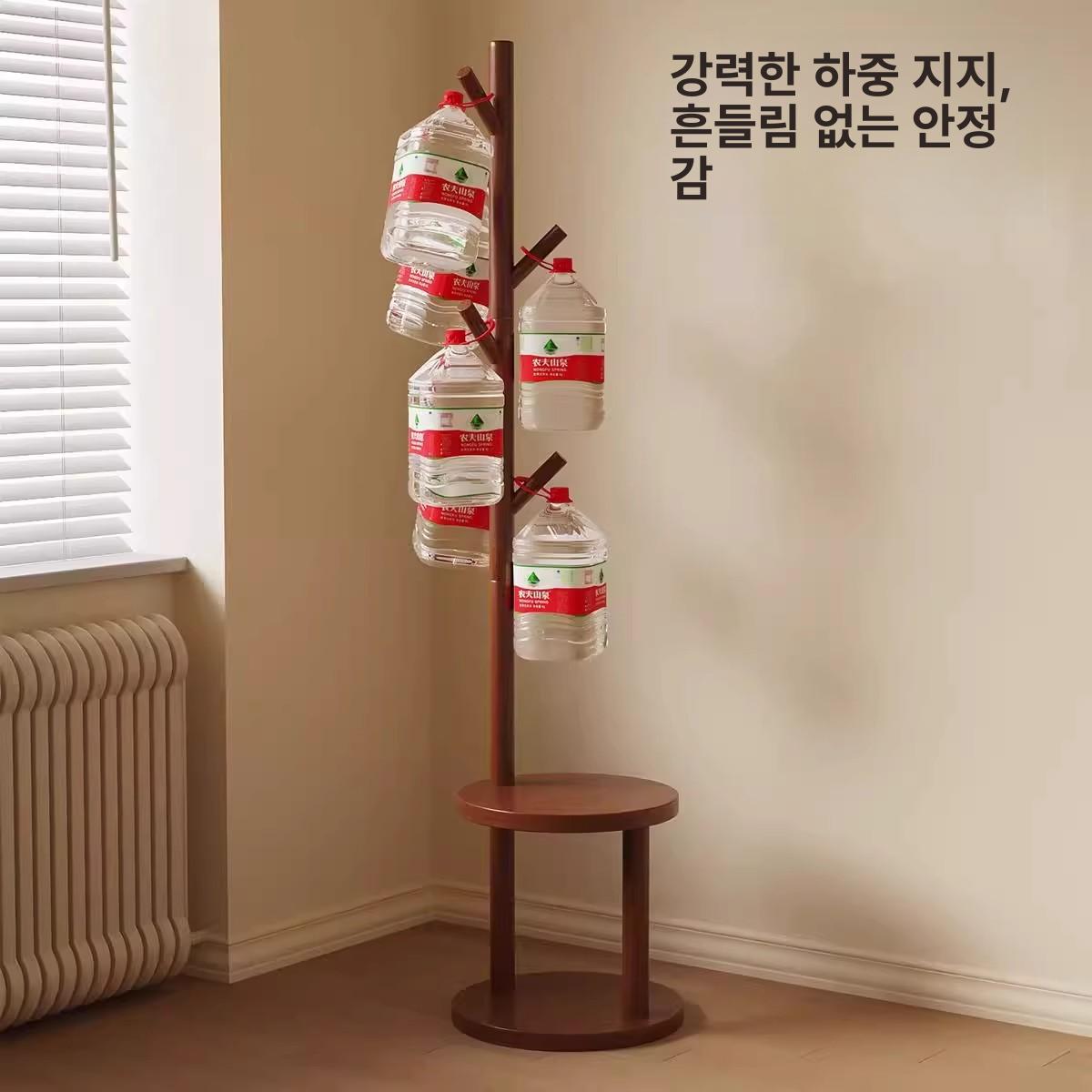 코트랙 다기능 이동식 원목 현관 선반 사무실 모던 인테리어 옷걸이 외투 보관 자취 - 상세 이미지 5