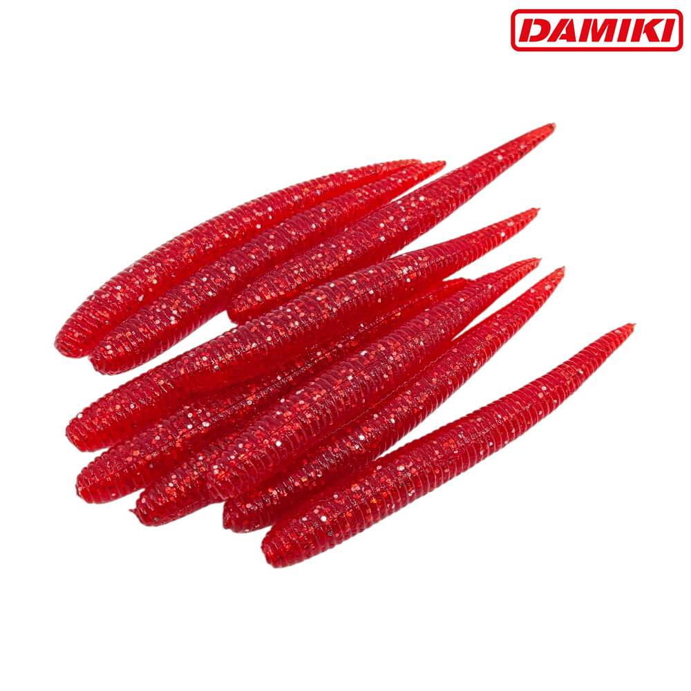 다미끼 스팅거 플로팅 광어 캐스팅 다운샷웜 108 레드실버, 10cm(4인치) - 상품 이미지