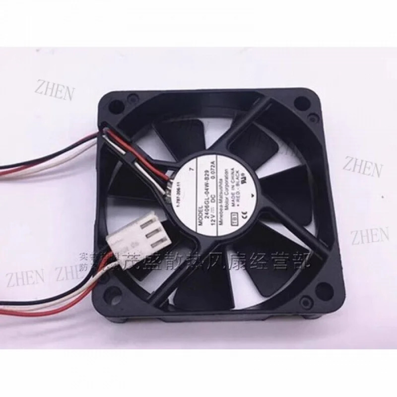 Y 2406GL-04W-B29 6015 DC12V 0.072A 6CM 3선 듀얼 볼 쿨링 팬