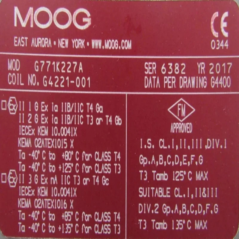 2026년형 오리지널 새 Mo-og G771K227A 유압 서보 밸브