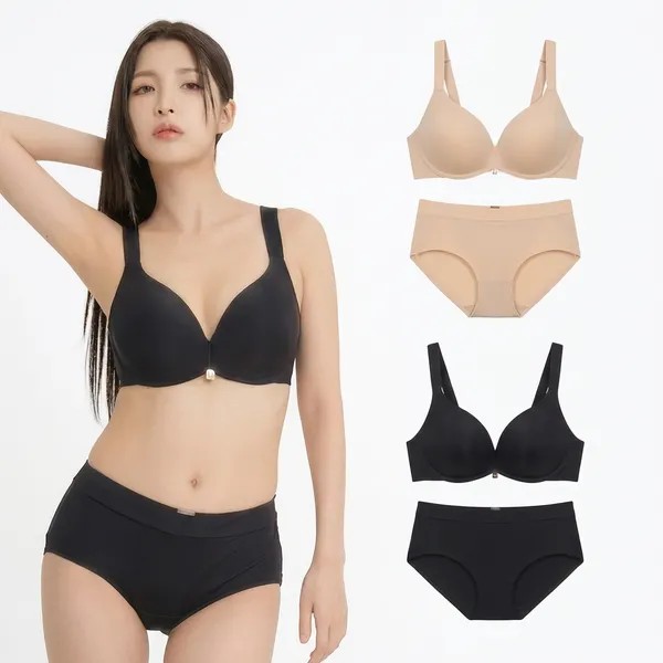 루이에 노와이어 브라팬티세트 빅사이즈 풀컵 엔투로 - 상품 이미지