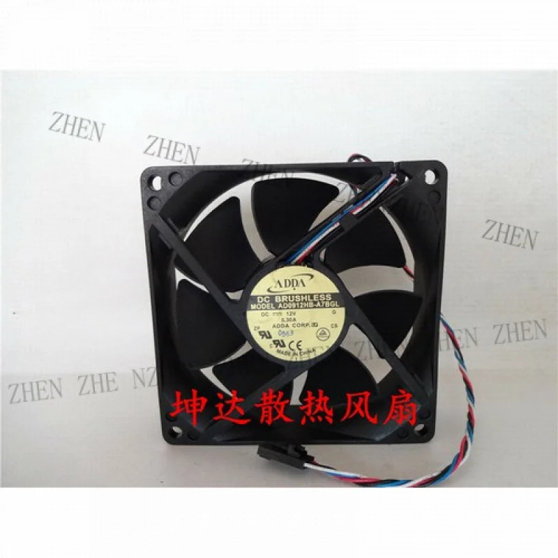 Y AD0912HB-A7BGL 9225 12V 0.30A 4선 PWM 기능 냉각팬용