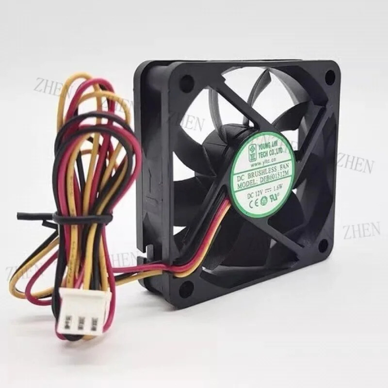 Y DFB601512M DC12V 1.6W 6CM 6015 3선식 냉각팬
