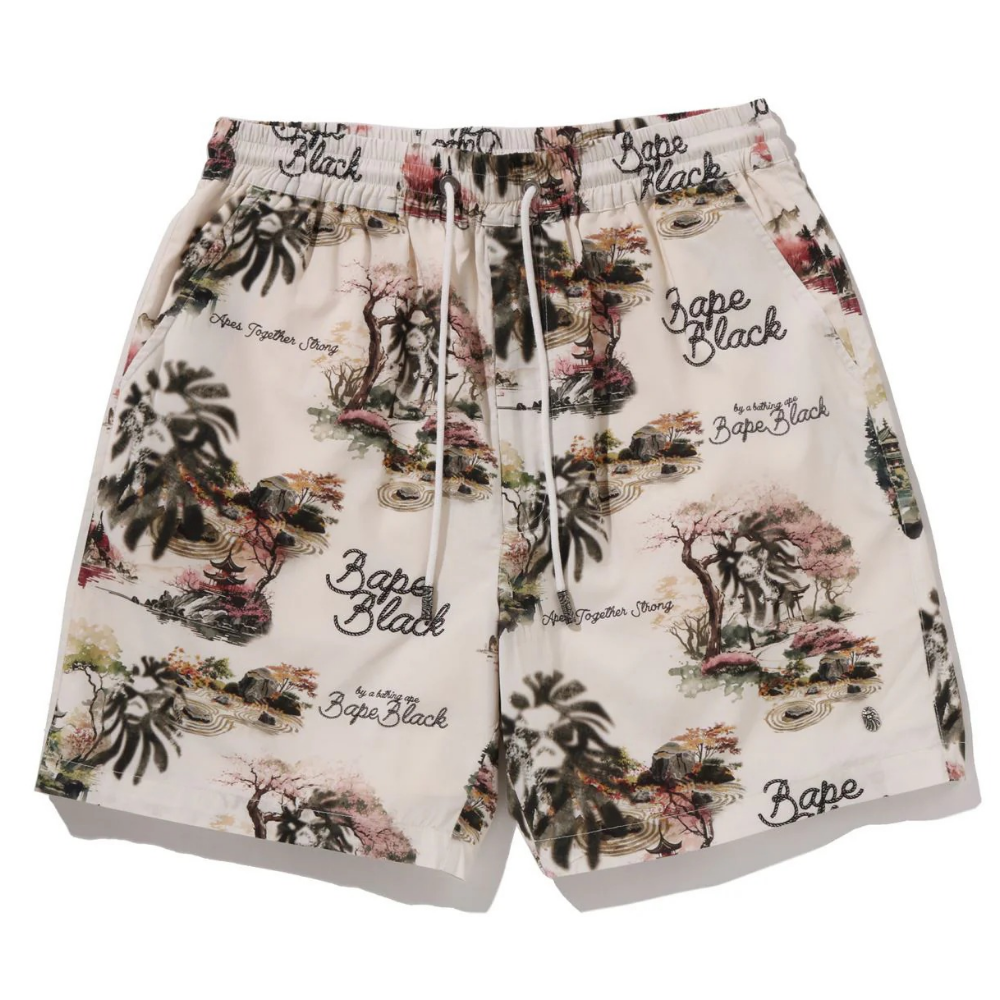 베이프 바지 BAPE BLACK COLOR PRINT HAWAIIAN SET 2 1M20-153-302 - 상품 이미지