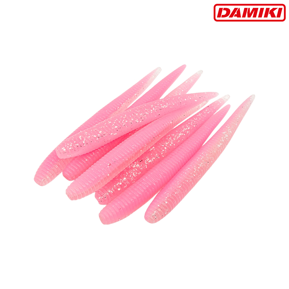 다미끼 스팅거 플로팅 광어 캐스팅 다운샷웜 464 핑크 문 버그(투톤), 10cm(4인치) - 상품 이미지