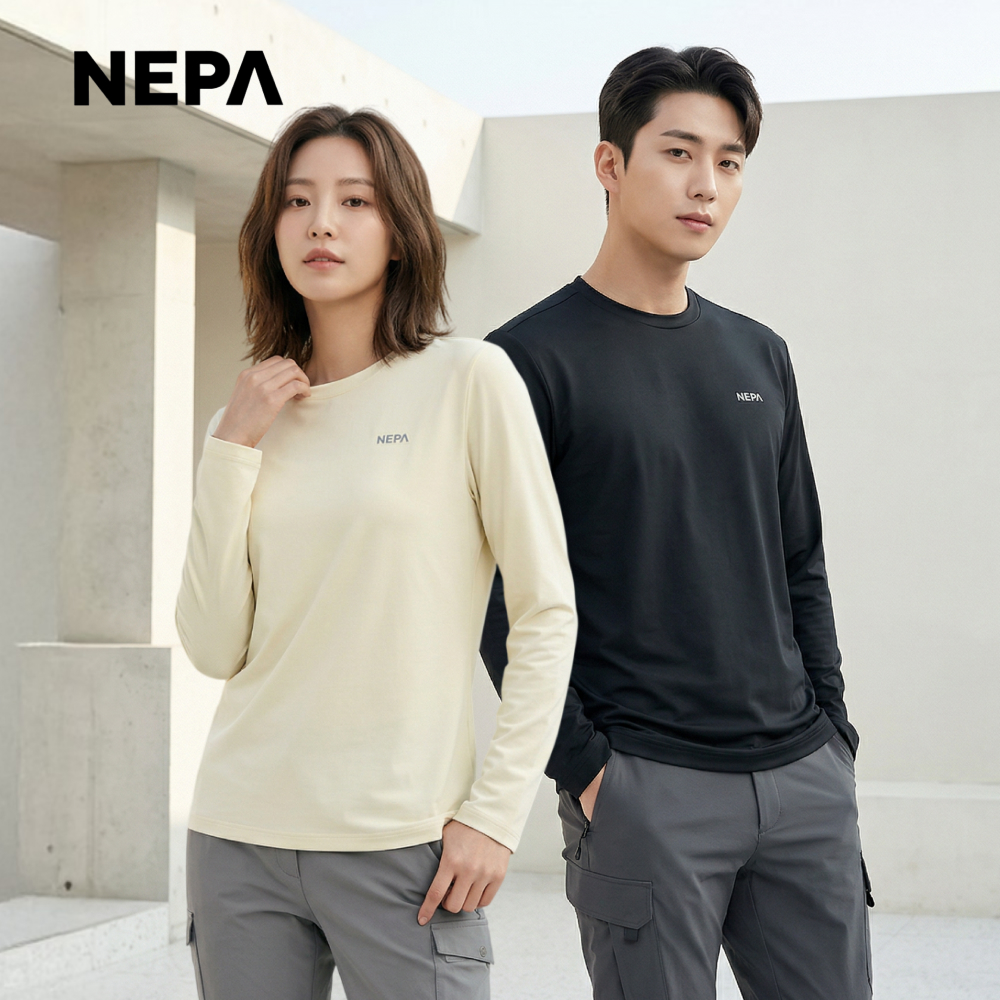 네파 긴팔 티셔츠 남자 여자 라운드 기능성 등산복상의 벨로스타 - 상품 이미지