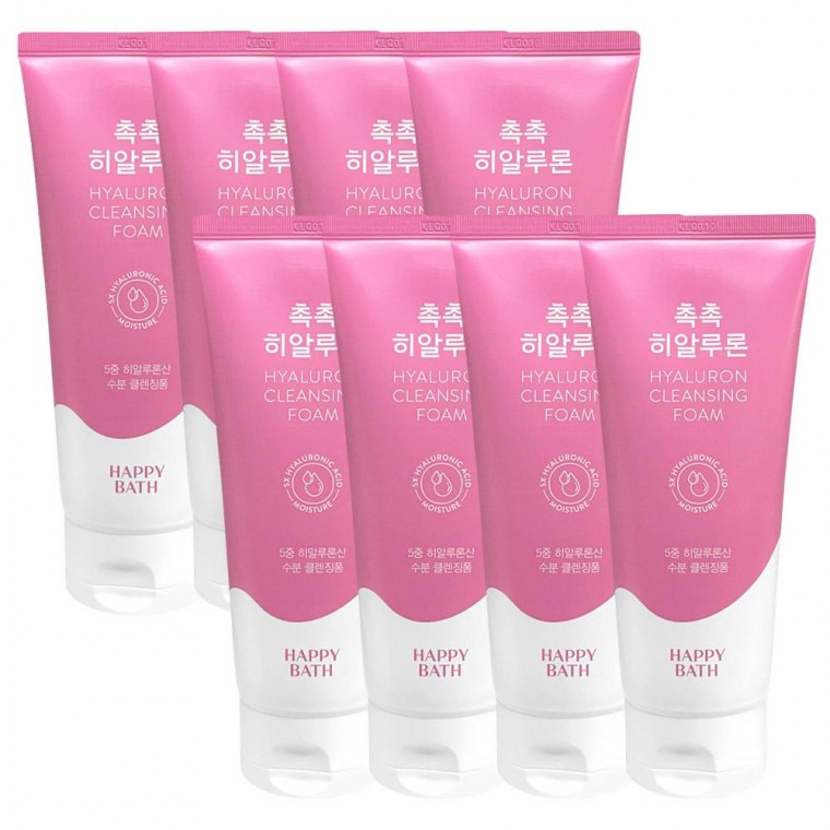해피바스 촉촉 히알루론산 수분 클렌징폼 200ml 8개 - 상품 이미지