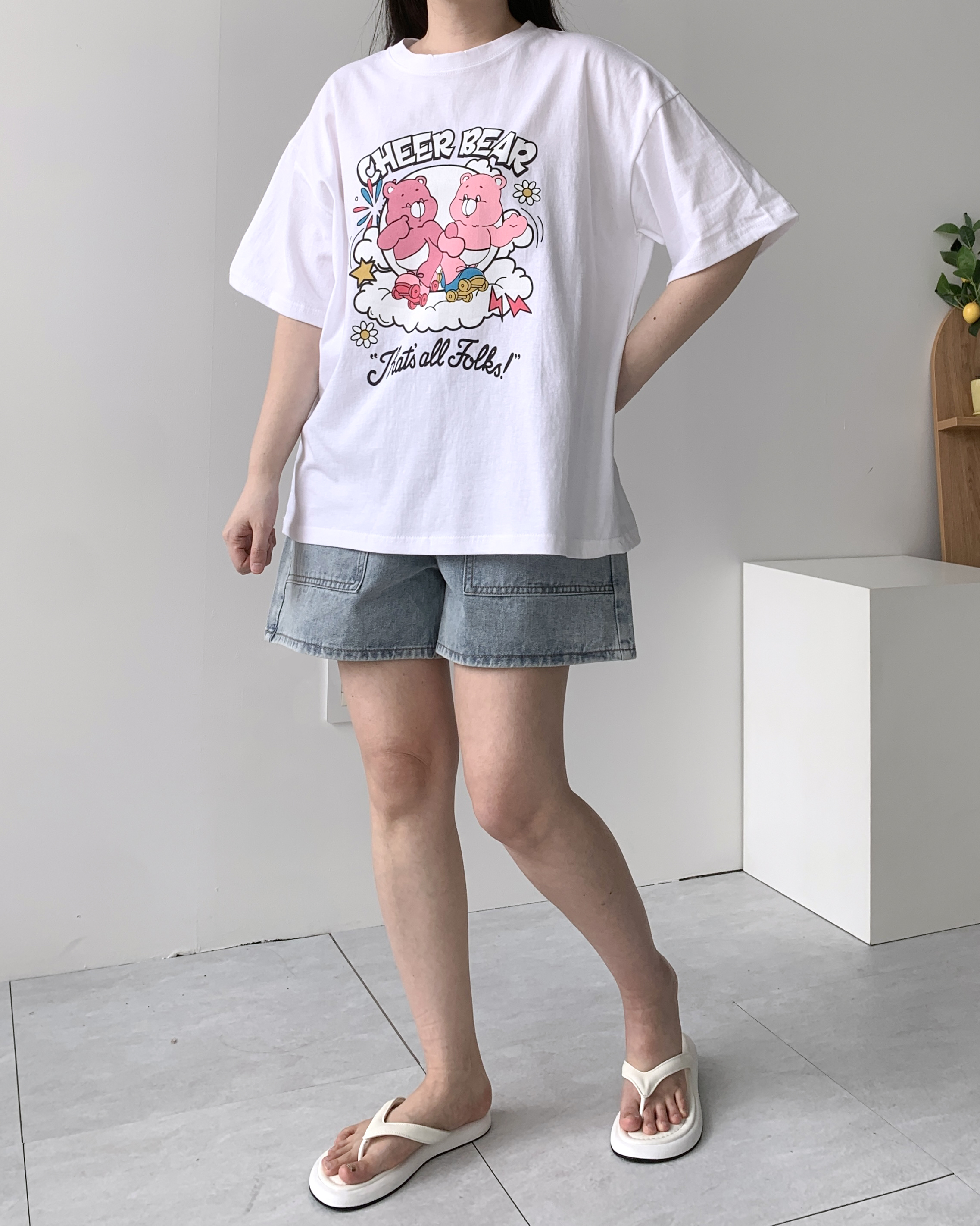 치얼업 프린팅티셔츠 반팔티셔츠 루즈핏티셔츠 이미지 8