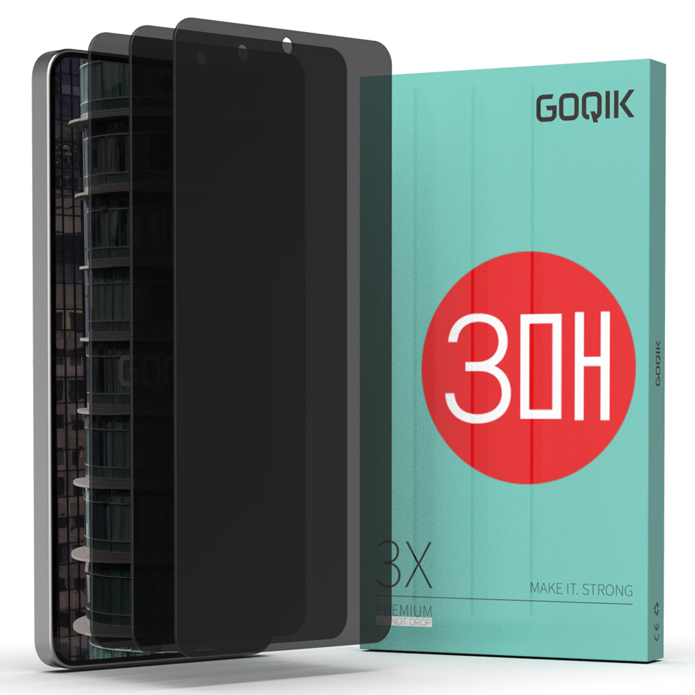 고퀵 사생활보호 강화유리 프라이버시 액정보호필름 갤럭시S26 플러스, 3매입 - 상품 이미지