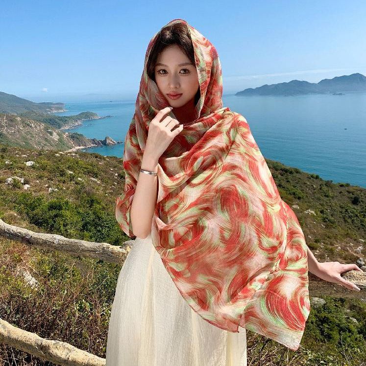 여성용 숄 머플러 몽골 망토 판초 보헤미안 여행 캠핑 빈티지 - 상품 이미지