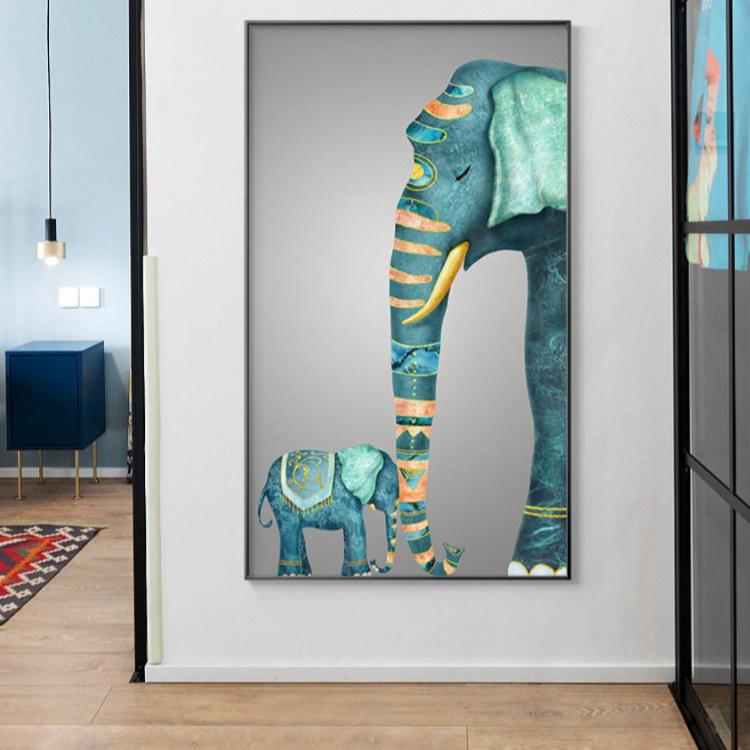 행운의 그림 액자 코끼리 분할액자 인테리어액자 장식 레고액자 호텔 레스토랑 - 상품 이미지