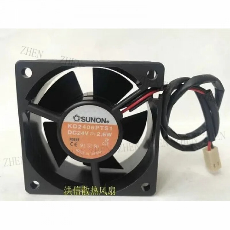 Y for 6025 KD2406PTS1 DC24V 2.6W 6CM 2핀 인버터 냉각팬