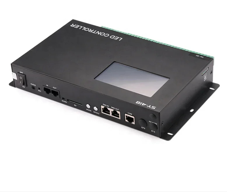 SY-418 스크린 터치 뮤지컬 컨트롤러 DMX to SPI AC100V-240V 8채널 DMX512 프로그래밍 디지털 LED
