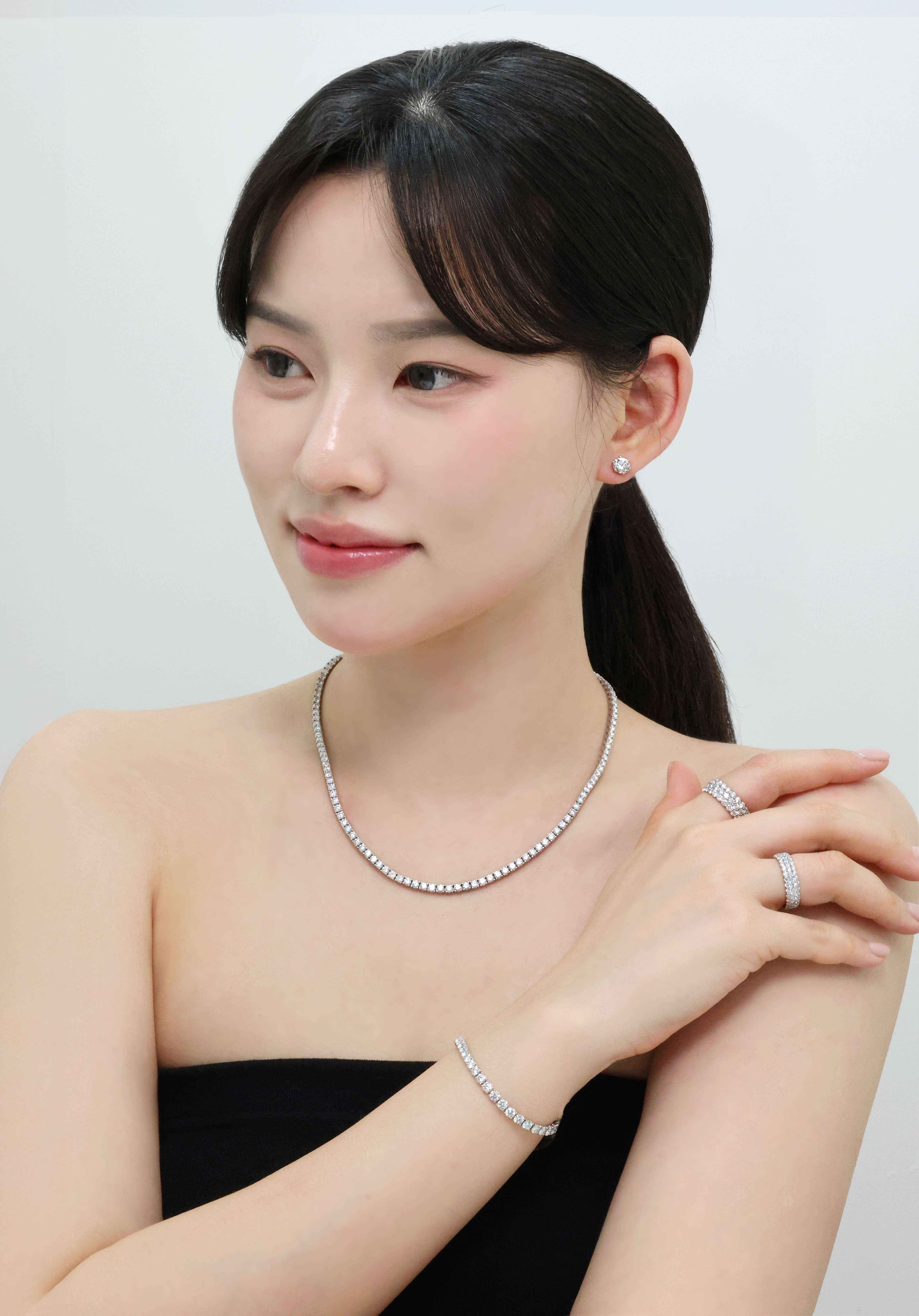 랩다이아 테니스팔찌 5부 신형 4프롱 랩다이아몬드 14k 18k - 상세 이미지 4