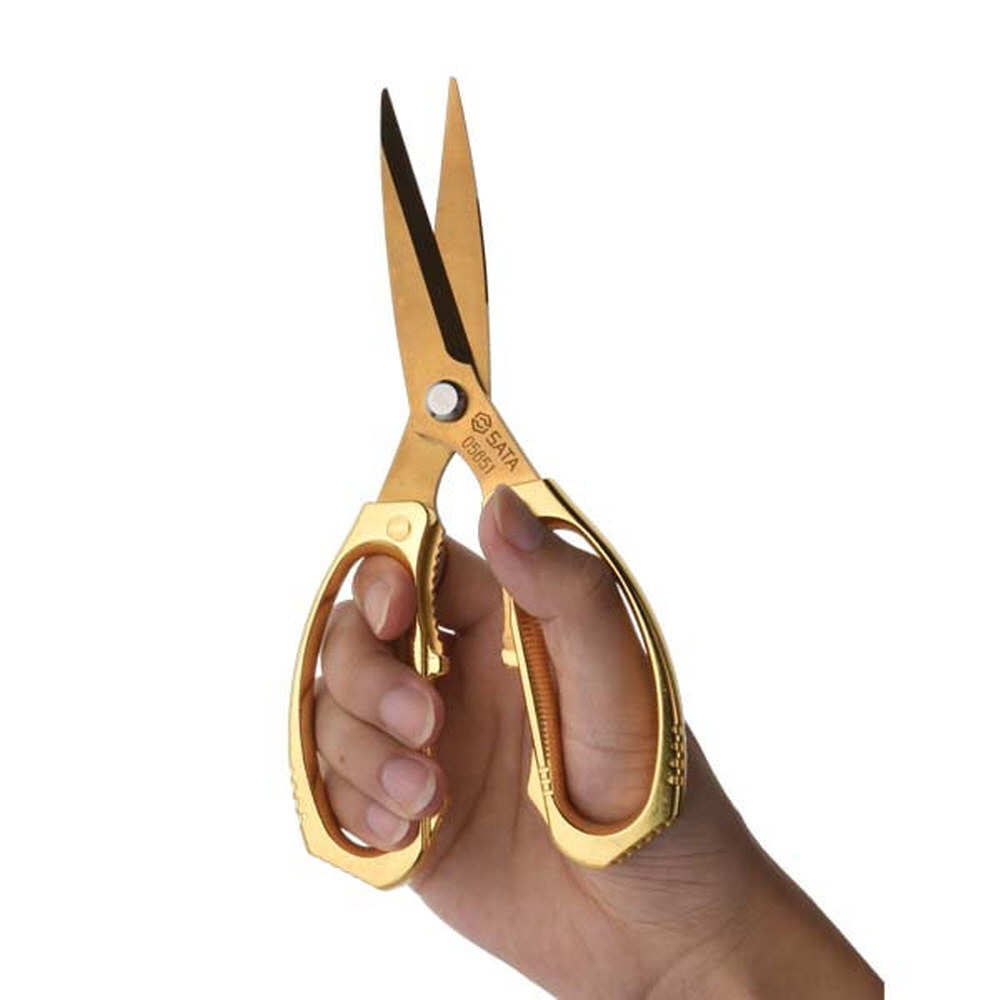 사타 SATA 강력 스테인리스 가위 170mm 7인치 GOLD 05651A 재단 주방가위 - 상세 이미지 3