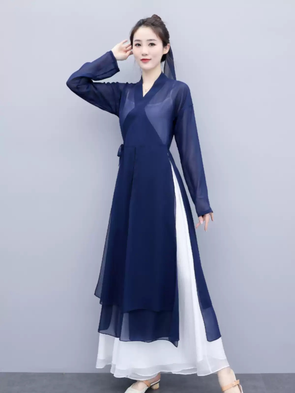 난타복 무용 장구 의상 한국무용 북 옷 댄스 단체복 전통 방송 흰색셔츠+나시 M - 상세 이미지 2