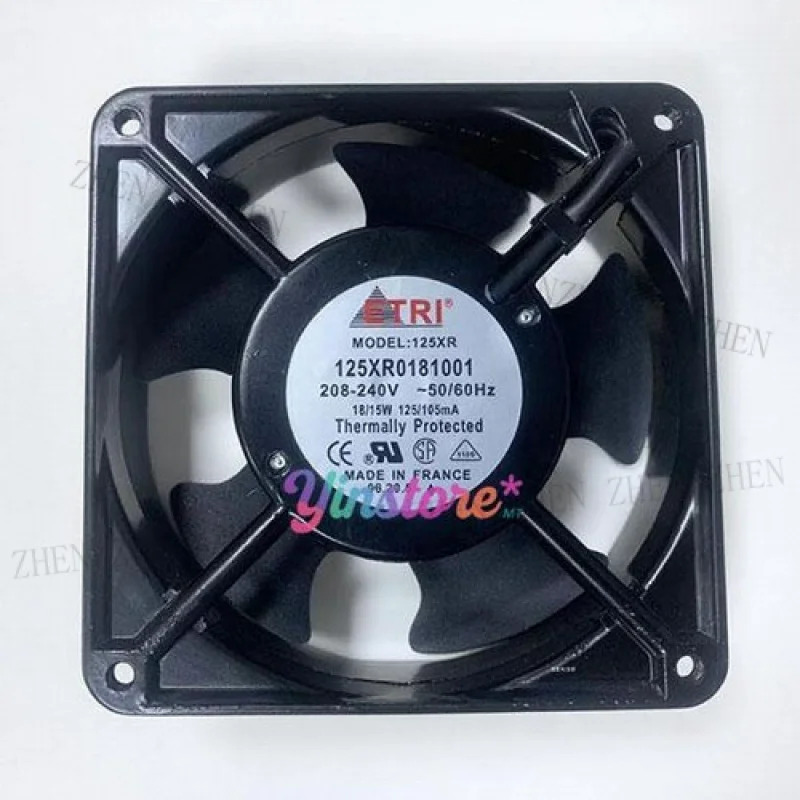 Y ETRI 125XR 125XR0181001 냉각팬 12038 208-240V 18/15W 125/105mA