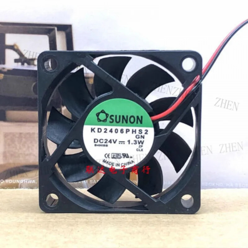 Y for KD2406PHS2 .GN DC24V 1.3W 6cm 6015 2-와이어 인버터 팬
