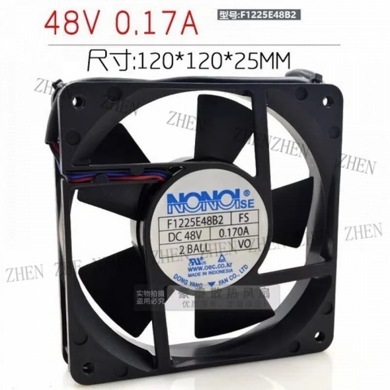 Y F1225E48B2 FS 1DC48V 0.17A 12CM 냉각팬
