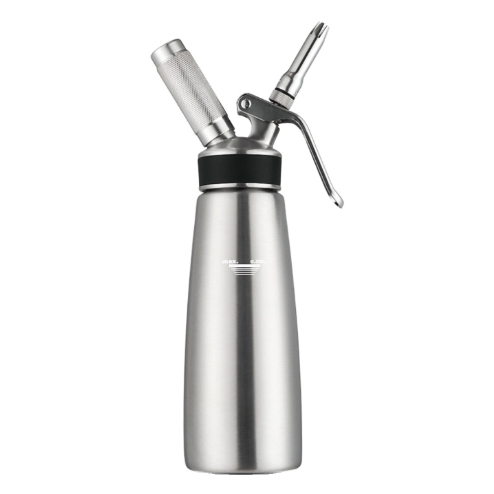 카페 생크림 질소 휘핑기 휘핑 머신 전용 용기 조리용 믹싱 기구용 소재 실버 500ml - 상세 이미지 5