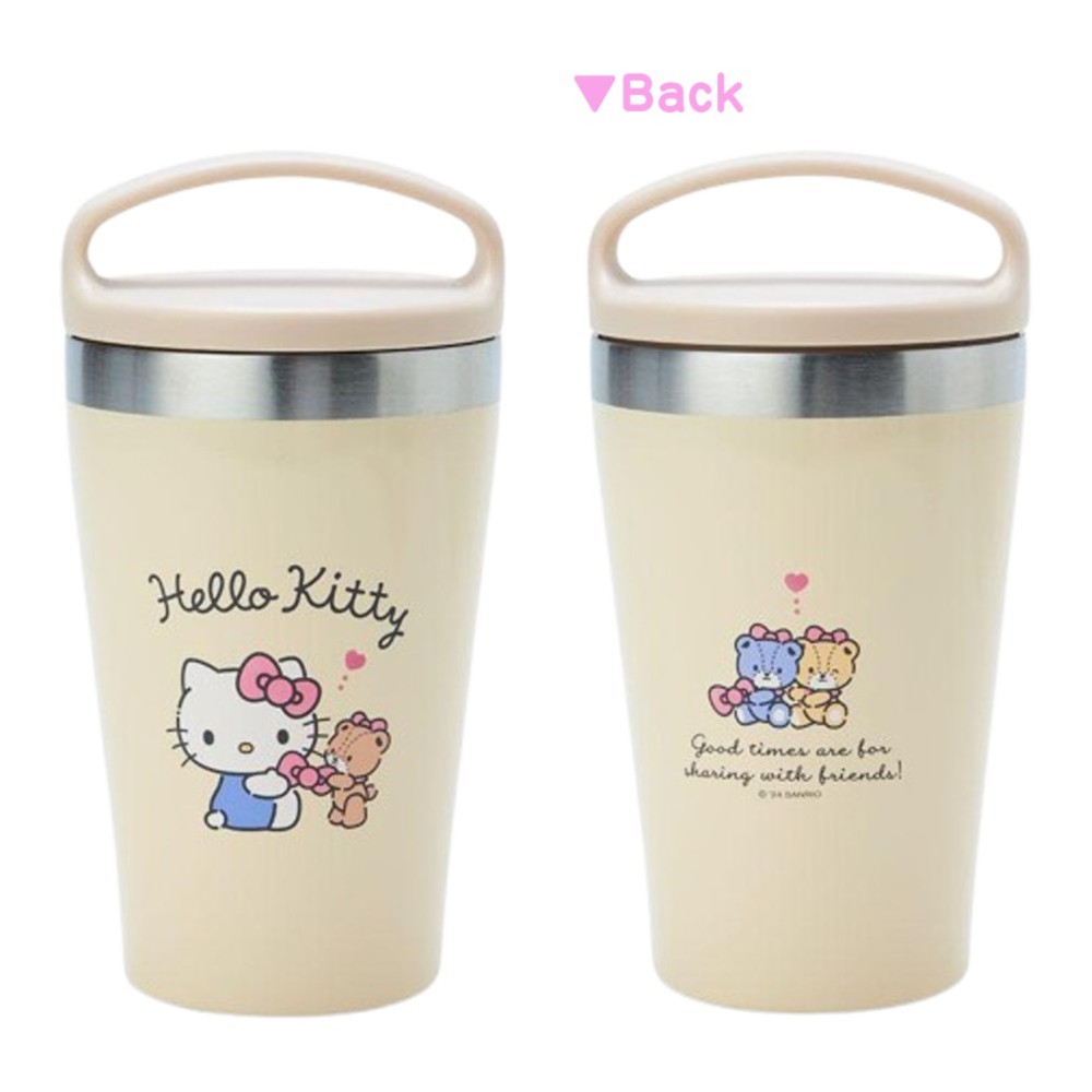 산리오 캐릭터 핸들 텀블러 330ml 뚜껑 포함 보온 보냉 진공 단열 컵 일본직수입 정품 쿠로미 - 상세 이미지 2